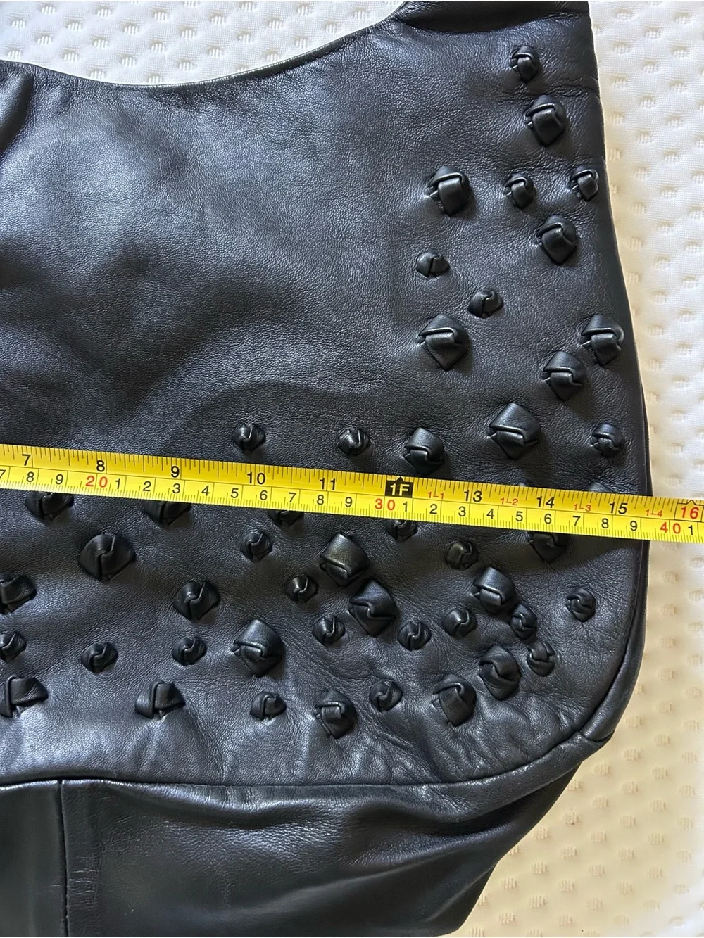 Bottega Veneta Vintage Campana Black Leather Knot Embellished Hobo Bag